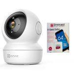 HIKVISION EZVIZ Full HD C6N Wireless Camera with 64GB Memory Card 360⁰ View Pan Tilt Indoor Home Camera with Night Vision| Motion Alert on Mobile| 256 GB Slot| Two Way Audio| Sleep Mode